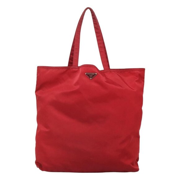 PRADA Tote Bag Nylon Red Auth ep8067 - Picture 3 of 16